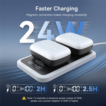 AMVR CD1 Dual Charging Dock with Power Display Magnetic Fast Charging Station for VR Headset Battery Pack