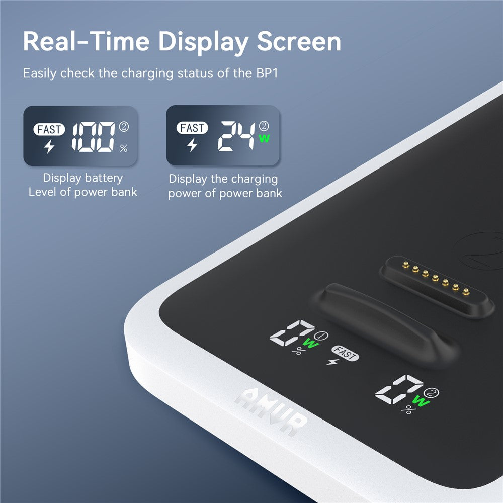 AMVR CD1 Dual Charging Dock with Power Display Magnetic Fast Charging Station for VR Headset Battery Pack