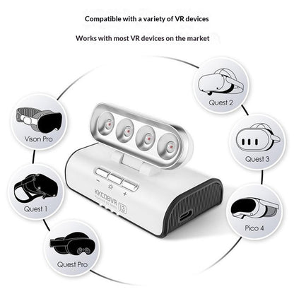 KKCOBVR i3 IR Tracking Base Station for Meta Quest 3  /  3S  /  Pro Infrared Enhancement Light 4-Level Brightness VR Accessory