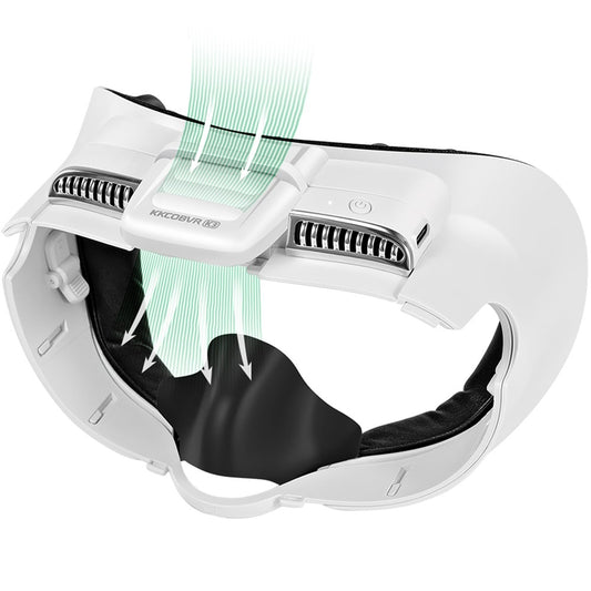 KKCOBVR K3 VR Headset Cooling Fan Mask for Meta Quest 3 Anti-Fog Ventilation Breathable Face Cover