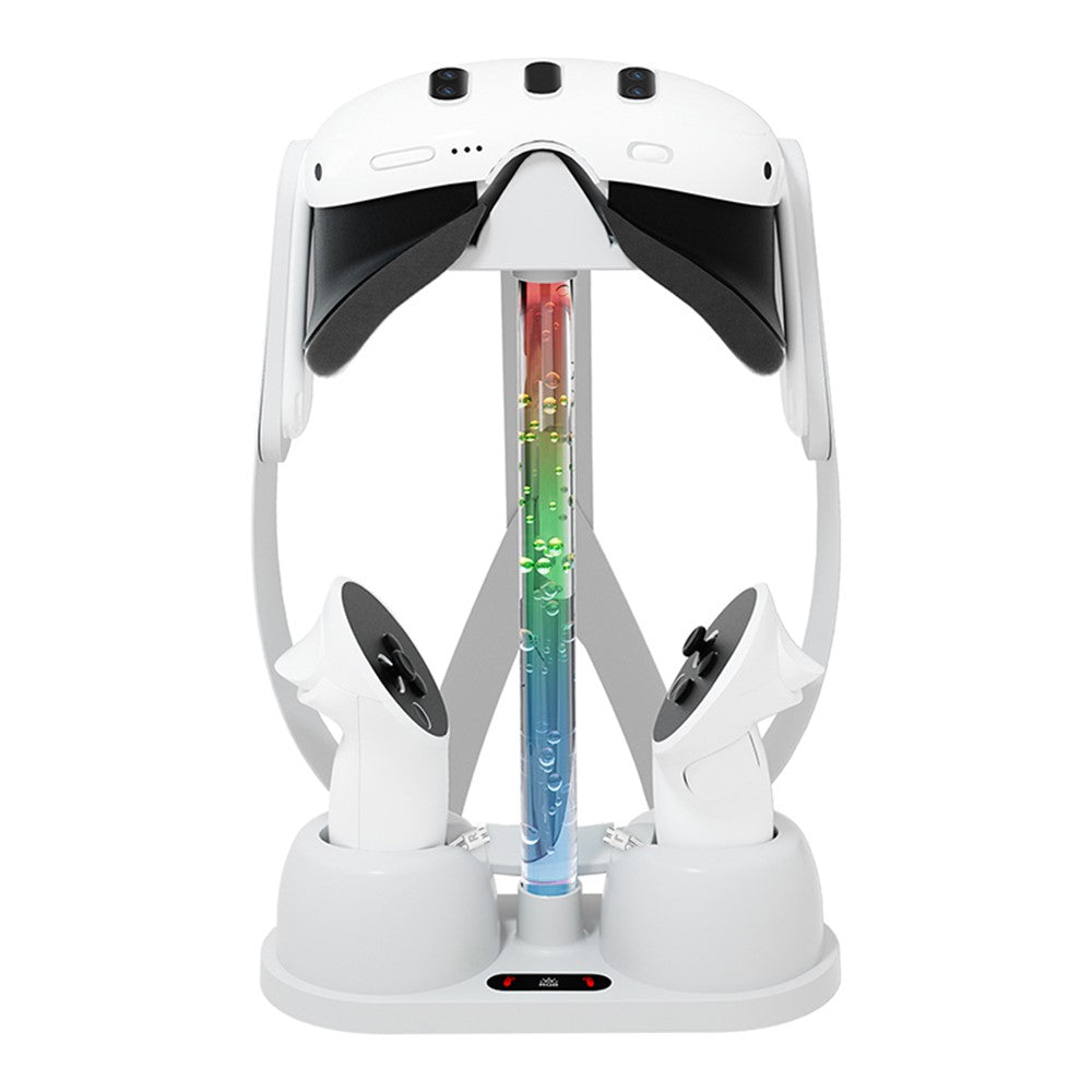 HBV-463 For Meta Oculus Quest 3 RGB VR Headset Charging Station Display Stand Base Controller Storage Holder