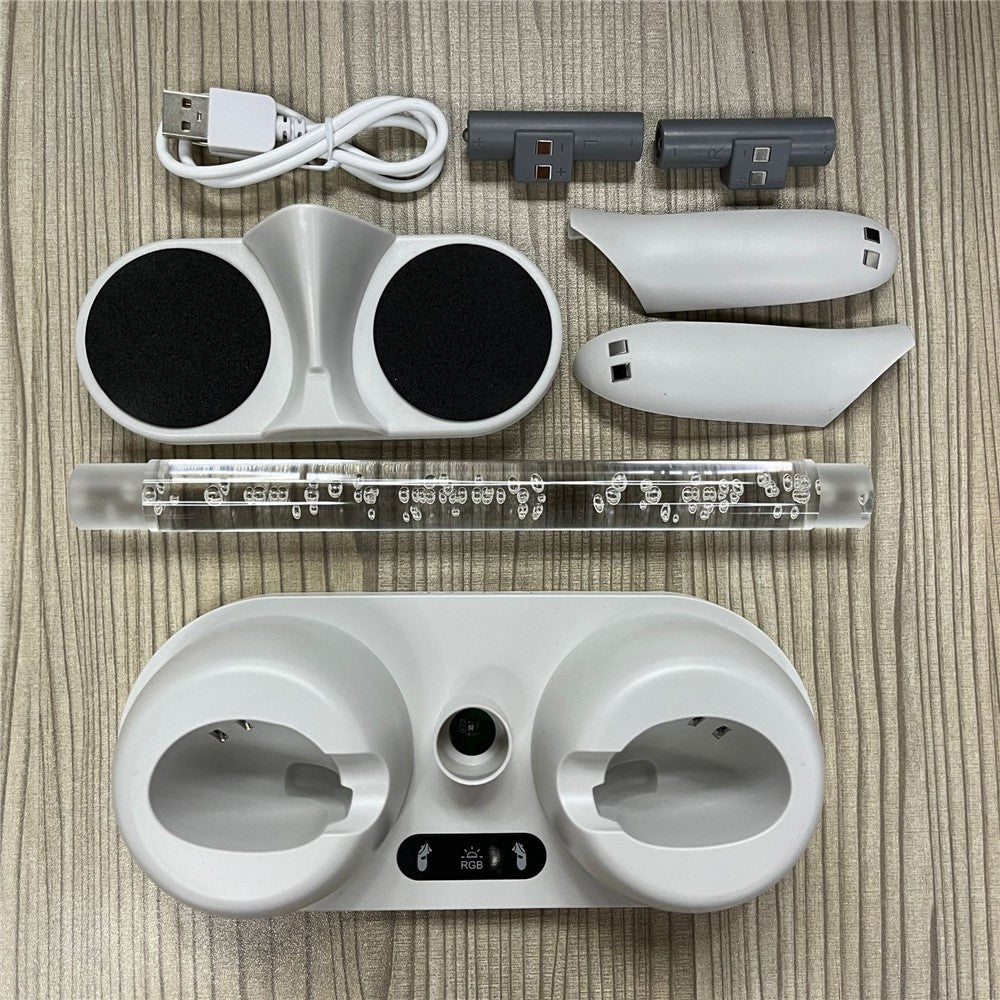 HBV-463 For Meta Oculus Quest 3 RGB VR Headset Charging Station Display Stand Base Controller Storage Holder