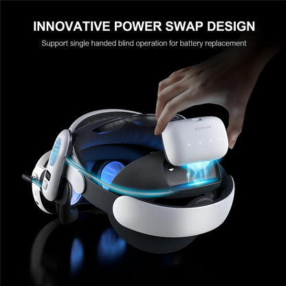BOBOVR S3 Pro For Meta Quest 3S / 3 VR Headset Battery Strap Head Air Cooling System with 10000mAh Battery Pack
