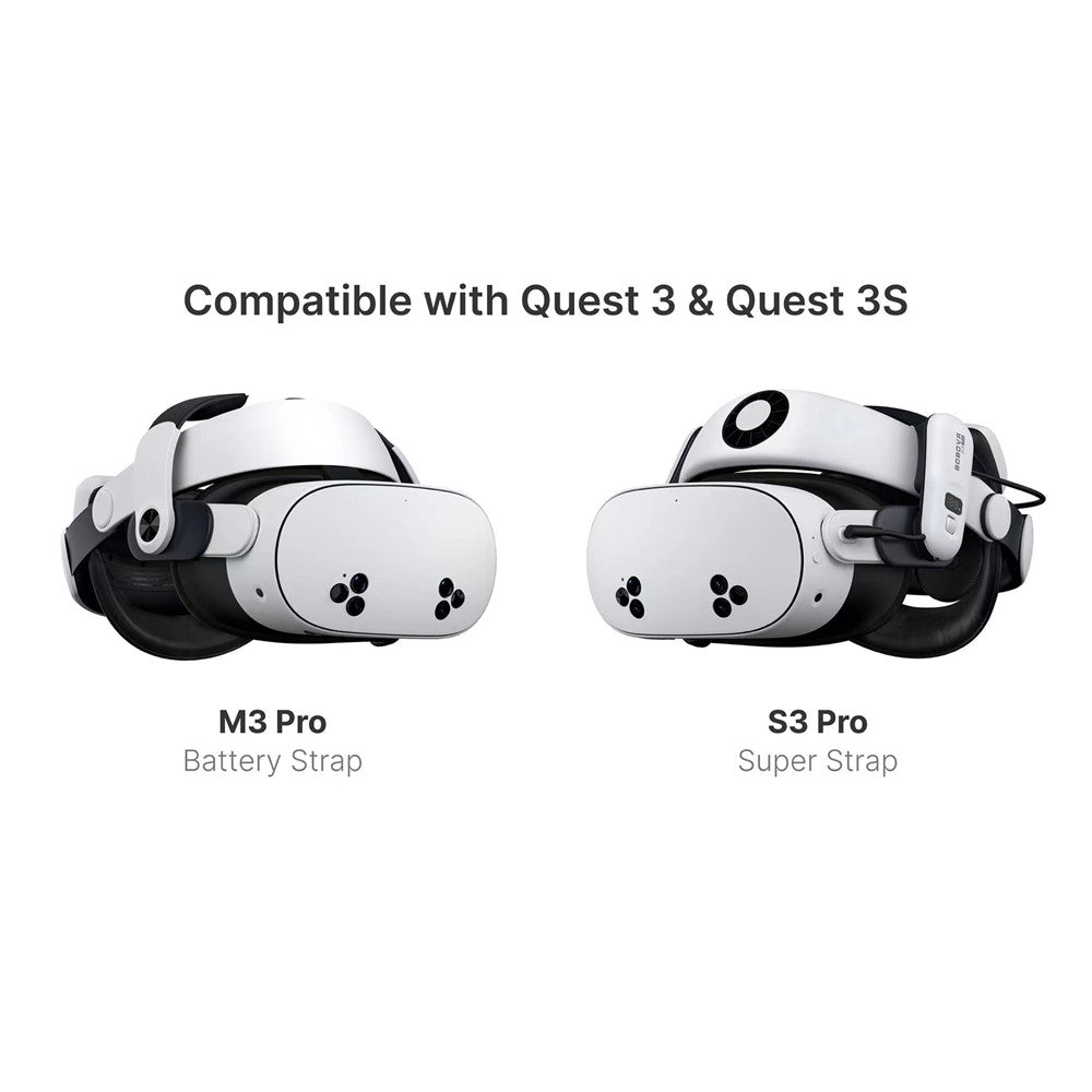 BOBOVR S3 Pro For Meta Quest 3S / 3 VR Headset Battery Strap Head Air Cooling System with 10000mAh Battery Pack