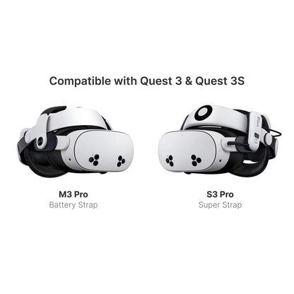 BOBOVR S3 Pro For Meta Quest 3S / 3 VR Headset Battery Strap Head Air Cooling System with 10000mAh Battery Pack