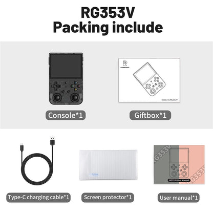 ANBERNIC RG353V 32G Handheld Retro Game Console with 128G TF Card (Built-In 25000 English Games)