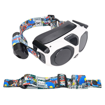 912746-11 Adjustable Head Strap for Antigravity A1 Vision VR Headset Magic Tape Elastic Band Pattern Printed Headstrap