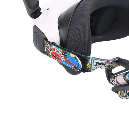 912746-11 Adjustable Head Strap for Antigravity A1 Vision VR Headset Magic Tape Elastic Band Pattern Printed Headstrap