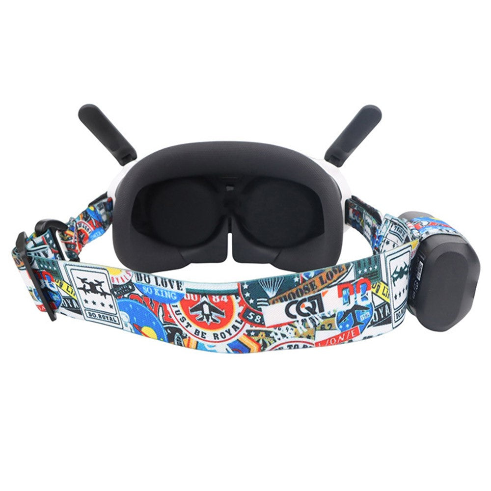 912746-11 Adjustable Head Strap for Antigravity A1 Vision VR Headset Magic Tape Elastic Band Pattern Printed Headstrap