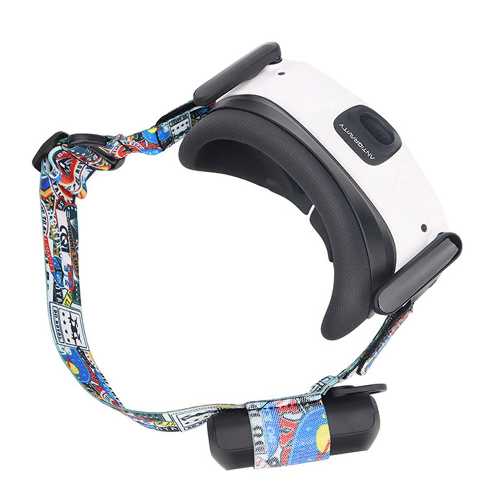 912746-11 Adjustable Head Strap for Antigravity A1 Vision VR Headset Magic Tape Elastic Band Pattern Printed Headstrap