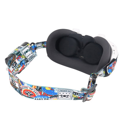 912746-11 Adjustable Head Strap for Antigravity A1 Vision VR Headset Magic Tape Elastic Band Pattern Printed Headstrap