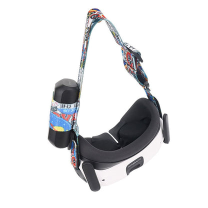 912746-11 Adjustable Head Strap for Antigravity A1 Vision VR Headset Magic Tape Elastic Band Pattern Printed Headstrap
