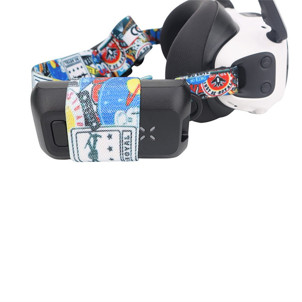 912746-11 Adjustable Head Strap for Antigravity A1 Vision VR Headset Magic Tape Elastic Band Pattern Printed Headstrap