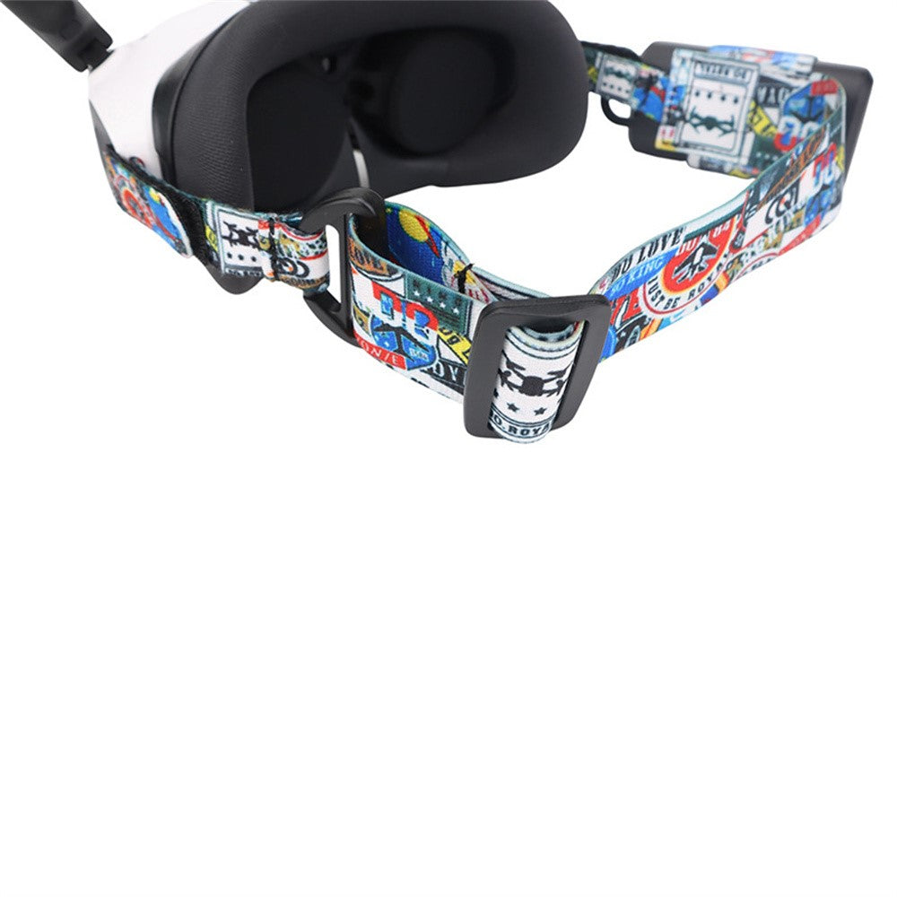 912746-11 Adjustable Head Strap for Antigravity A1 Vision VR Headset Magic Tape Elastic Band Pattern Printed Headstrap